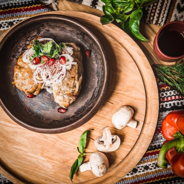 kompozícia vareného jedla